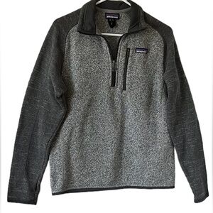 Patagonia Gray Sweater 1/4‎ zip Fleece Sz S